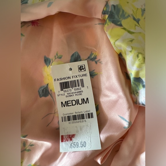 💐NWT! INC Satin & Lace Floral Robe - Picture 4 of 4